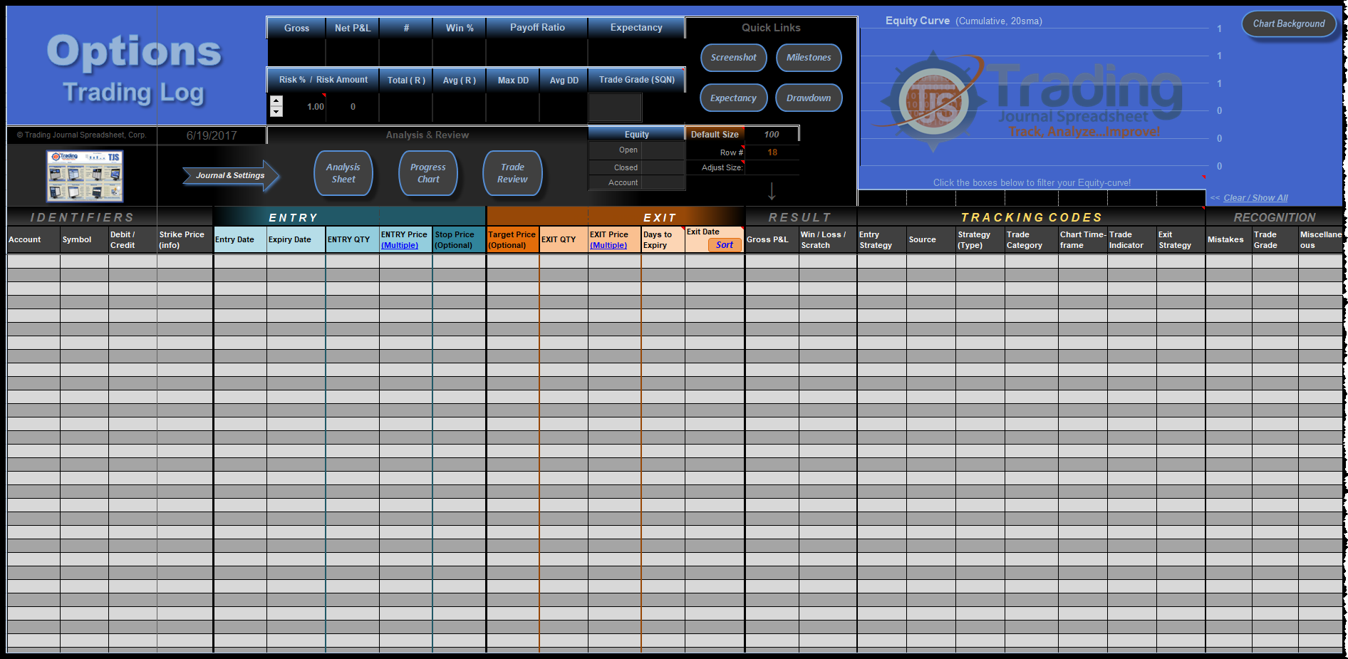 Options Trading Journal | Options TJS | Trading Journal ...